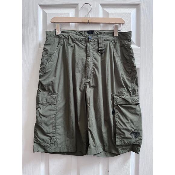 Boy Scouts America Green Uniform Cargo Shorts Adult Size Small - Picture 1 of 10